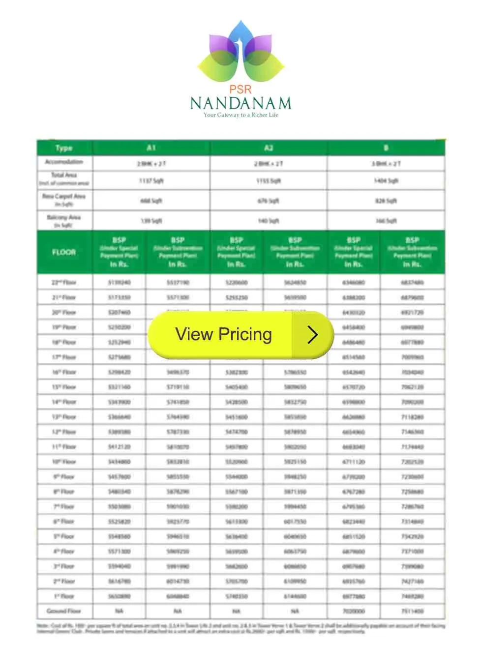 pricesheet
